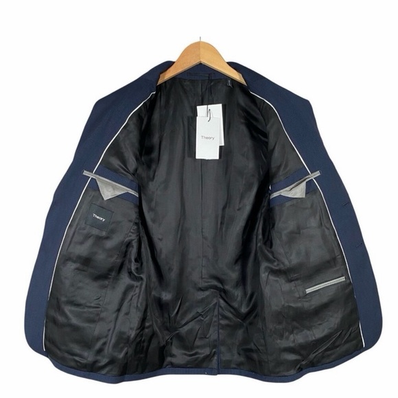 Theory Chambers Blazer Men’s Baltic Atlantic Millennium Stripe 100% Wool - Picture 7 of 8